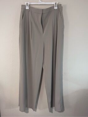 H&M Wide-Leg Trousers in Taupe